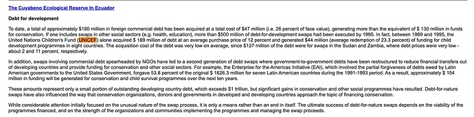 Unicef Debt Swaps