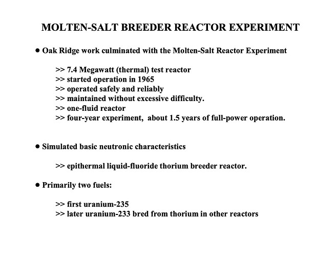 ORNL Salt Reactor