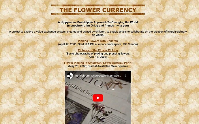 Flower Currency Website