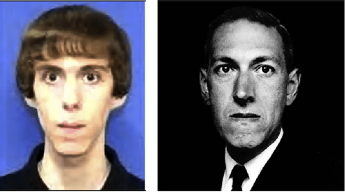 Adam Lanza and H.P.Lovecraft side-by-side